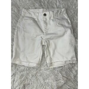 Justice Girls Sz. 12 “ High Waist girlfriend” White Jean Shorts. New W/ Tags